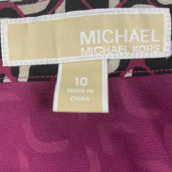 Women's Michael Kors Skirt Ruffle Hem Printed Mini - Picture 5 of 5